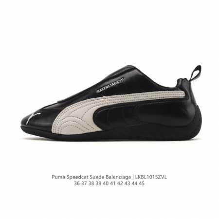 Puma x Balenciaga Speedcat series sneakers, thin-soled, suede, round-toe, distre - Click Image to Close