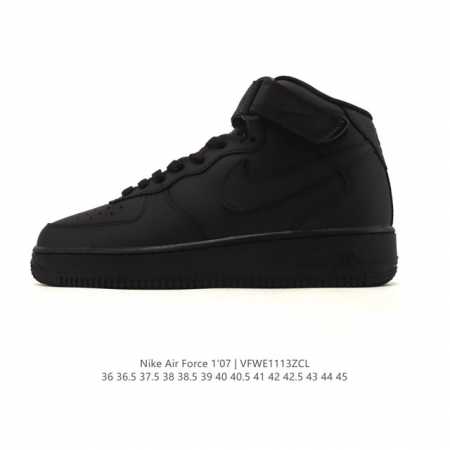 Af1 Nike Air Force 1 '07 Mid, mid-top Velcro-strap platform sneakers, height-inc - Click Image to Close