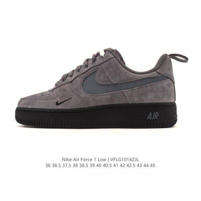 Company-grade Nike Air Force 1 '07 Low platform sneakers, featuring a thick sole
