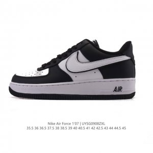 Top-grain leather Nike Air Force 1 '07 Low, a versatile, low-top, thick-soled,
