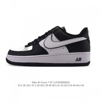 Top-grain leather Nike Air Force 1 '07 Low, a versatile, low-top, thick-soled,