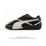 Puma x Balenciaga Speedcat series sneakers, thin-soled, suede, round-toe, distre