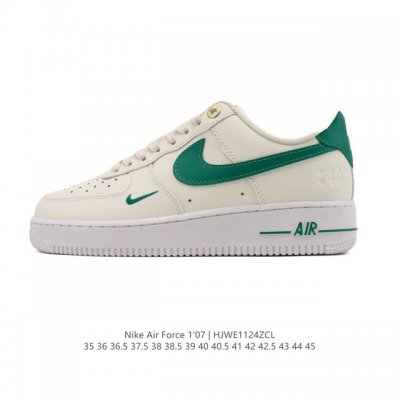 Nike Air Force 1 '07 Low, a versatile, platform, low-top white sneaker with cus