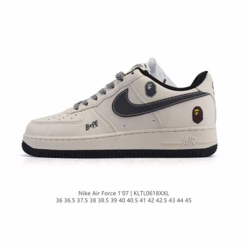 Company-level Af1 Nike Air Force 1 '07 Low Air Force One white shoes with thick