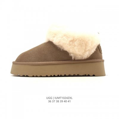 Ugg cotton snow boots, playful and cute with a versatile design and large fur co