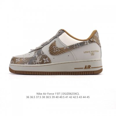 Corporate-level Af1 Nike Air Force 1 '07 Low Air Force One white shoes with thic