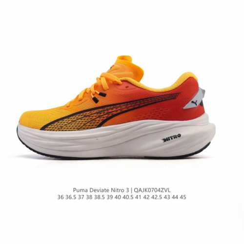 Genuine Puma Puma Deviate Nitro3 Men's and Women's 2025 New Running Shoes Shock