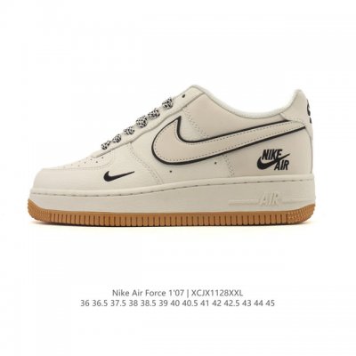 Company-grade Nike Air Force 1 '07 Low platform sneakers, made with original la