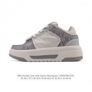 Mlb Chunky Liner Mid, a popular senior shoe, is a lightweight, thick-soled, vers