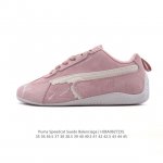 Puma x Balenciaga Speedcat series sneakers, thin-soled, suede leather, round-toe