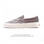 Vans Unisex Classic Slip-On Dior Joint Canvas Shoes Vulcanized Shoes Casual Low-