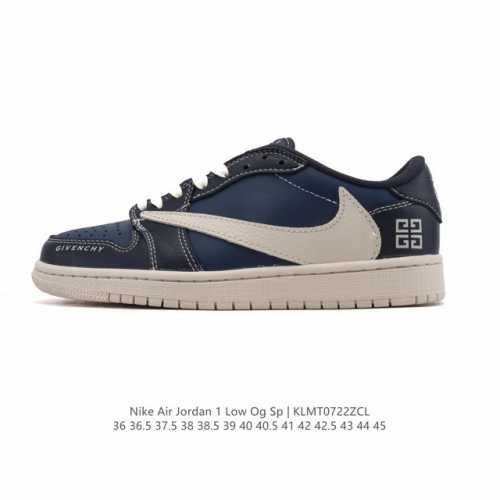 Authentic Nike Air Jordan 1 Low Og Sp Military Blue Aj1 Air Jordan 1 reverse toe