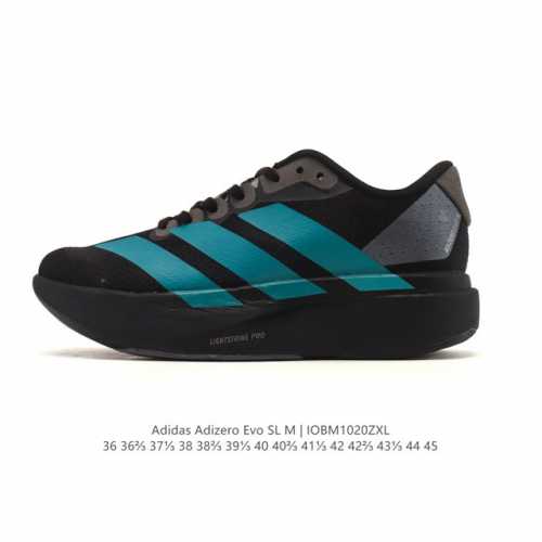 Adidas Adizero Evo Sl Sports Comfortable Anti-slip Wear-resistant Low-top Runnin