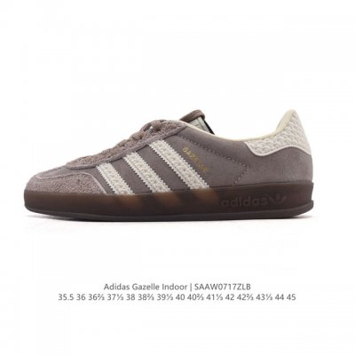 adidas Originals Gazelle Indoor Retro Trefoil Non-slip Transparent Rubber Sneake
