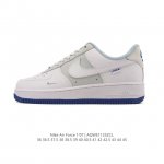 Nike Air Force 1 '07 Low, a versatile, platform, low-top white sneaker with cus