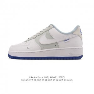 Nike Air Force 1 '07 Low, a versatile, platform, low-top white sneaker with cus