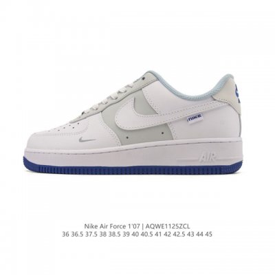 Nike Air Force 1 '07 Low, a versatile, platform, low-top white sneaker with cus