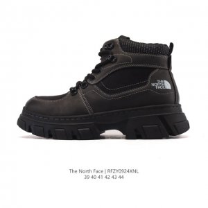 Corporate-grade outdoor dad sneakers, mid-cut Martin boots. The North Face thic