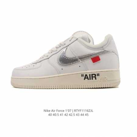 Company-grade Nike Off-White X Air Force 1 Ow collaboration platform sneakers. - Click Image to Close