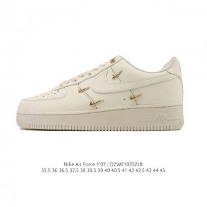 Nike Air Force 1 '07 Low, a versatile, platform, low-top white sneaker with cush