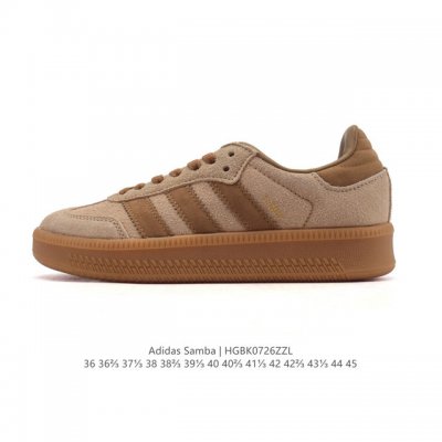 adidas Ad Samba Xlg Samba Oversized Thick-Sole Series: A versatile platform snea