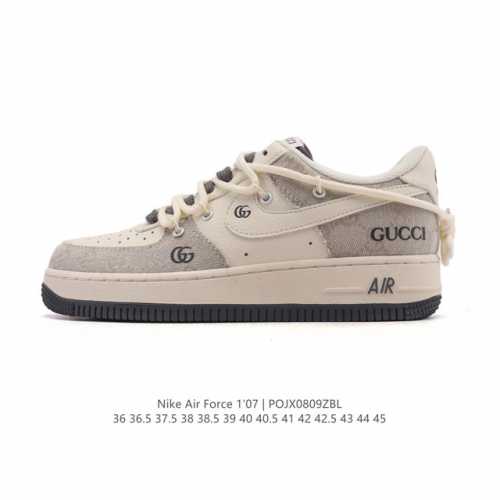 Nike Air Force 1 '07 Low White Air Force One Shoes with Air Cushion, Deconstruct