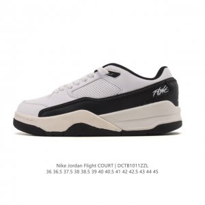Nike Jordan Flight Court Fashionable Casual Non-Slip Durable Low-Top Sneakers Re