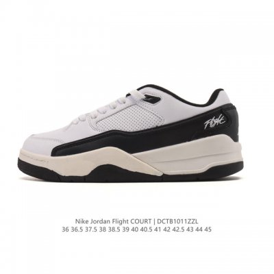 Nike Jordan Flight Court Fashionable Casual Non-Slip Durable Low-Top Sneakers Re