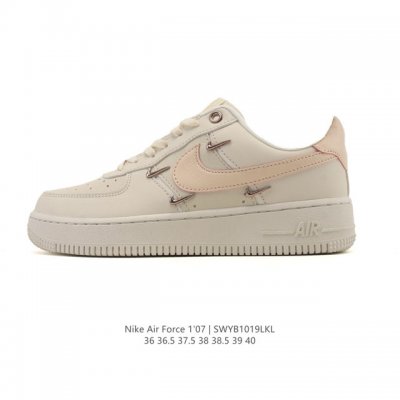 Nike Air Force 1 '07 Low, a versatile, platform, low-top white sneaker with cush