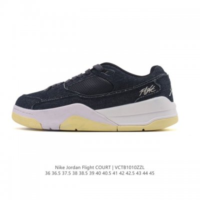 Nike Jordan Flight Court Fashionable Casual Non-Slip Durable Low-Top Sneakers Re