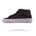 Vans Classic Series Sk8-Mid mid-top canvas patchwork shoes, casual sports vulca