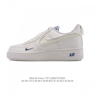 Nike Air Force 1 '07 Low, a versatile, platform, low-top white sneaker with cus