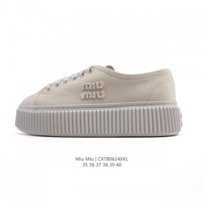 New company-level Miumiu thick-soled height-enhancing sports shoes, a fashionabl