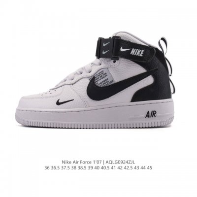 Nike Air Force 1 '07 High Air Force One Af1 high-top Velcro closure, versatile,