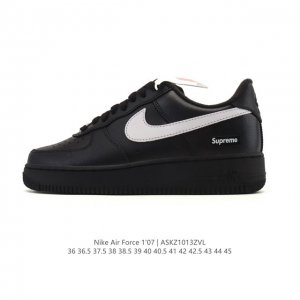Company-grade Nike Air Force 1 '07 Low platform sneakers, featuring a thick sole