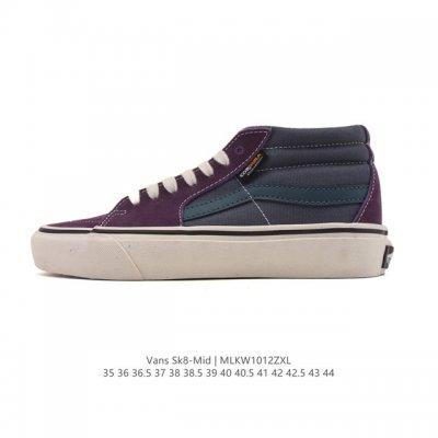 Vans Classic Series Sk8-Mid Mid-Top Canvas Patchwork Shoes Casual Sports Vulcani