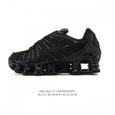 This factory-grade Nike Shox TL women's athletic shoe features a platform sole a