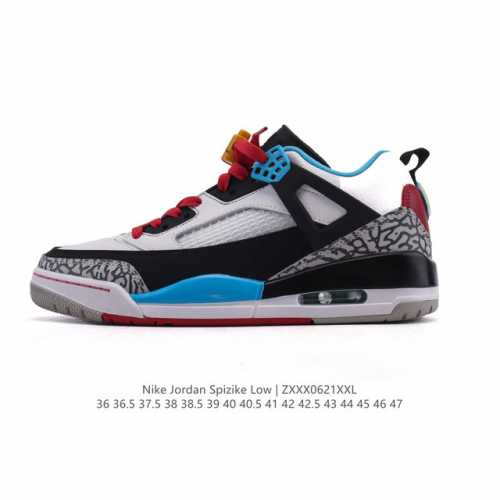 Corporate Nike Jordan Spizike Low Classic Cracked Retro Sports Basketball Shoes!
