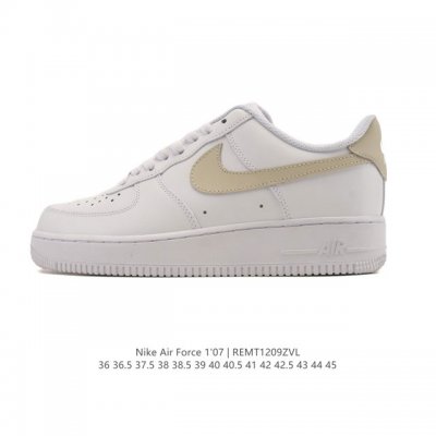 Nike Air Force 1 '07 Low, a versatile, platform, low-top white sneaker with cus
