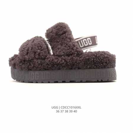 Company-grade Ugg Autumn/Winter New Cotton Slippers, Open-Toe Plush Cotton Sanda - Click Image to Close