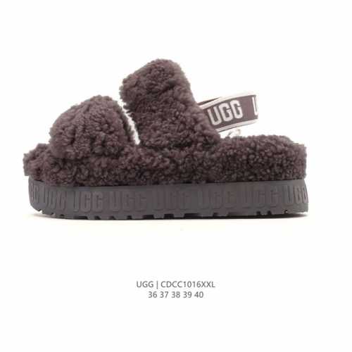 Company-grade Ugg Autumn/Winter New Cotton Slippers, Open-Toe Plush Cotton Sanda