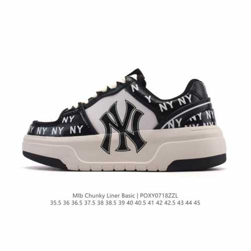 Mlb Chunky Liner Mid, a popular senior shoe, is a lightweight, thick-soled, vers