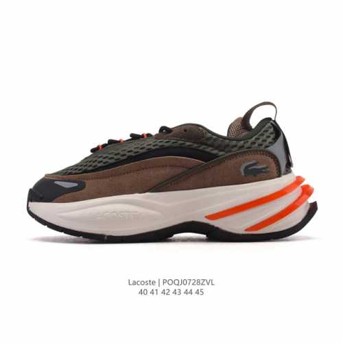 Lacoste fashionable outdoor casual series sneakers, thick-soled, height-enhancin