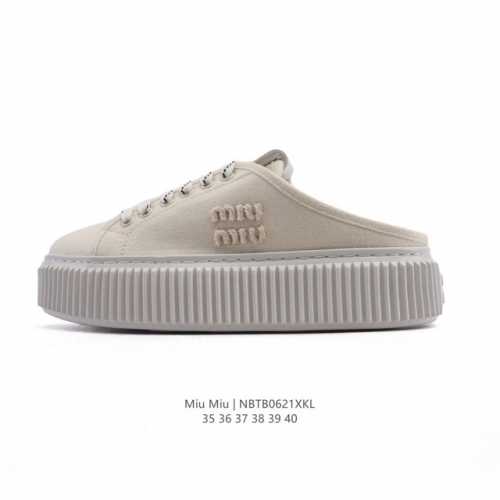 New company-level Miumiu thick-soled heightened closed-toe sports sandals, half-