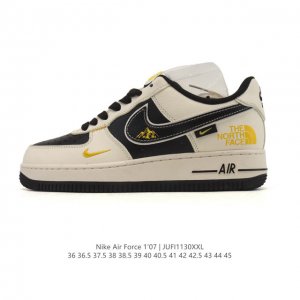 Company-grade Nike Air Force 1 '07 Low platform sneakers, featuring a thick sol