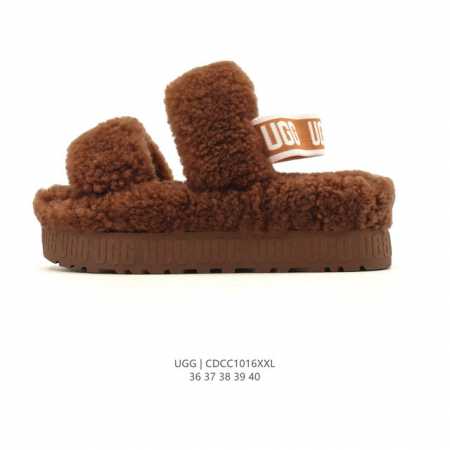 Company-grade Ugg Autumn/Winter New Cotton Slippers, Open-Toe Plush Cotton Sanda - Click Image to Close