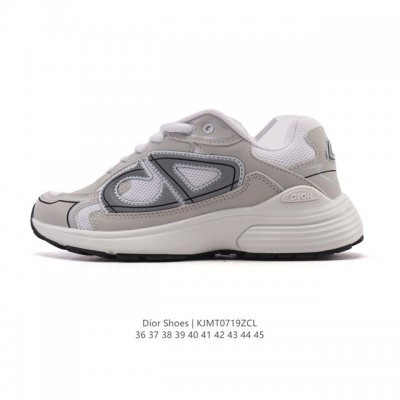 Dior D-Connect neoprene sneakers for men and women, thick-soled, height-enhancin