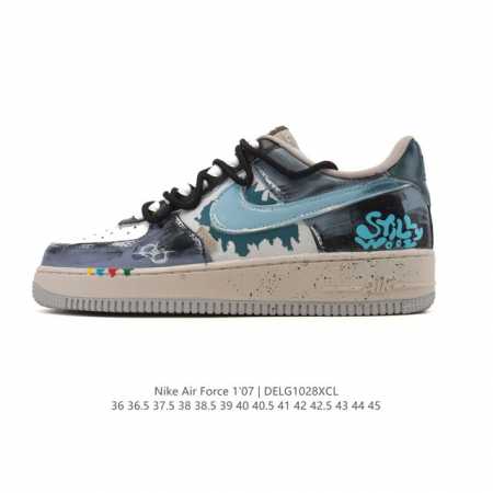Company-grade Nike Air Force 1 '07 Low platform sneakers, featuring a thick sole - Click Image to Close
