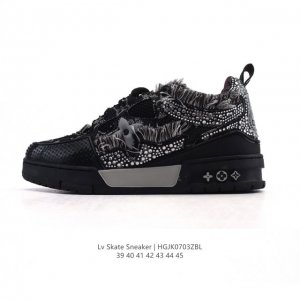Corporate Lv Skate Sneaker Louis Vuitton Men's Shining Diamond Upper Sports Sne
