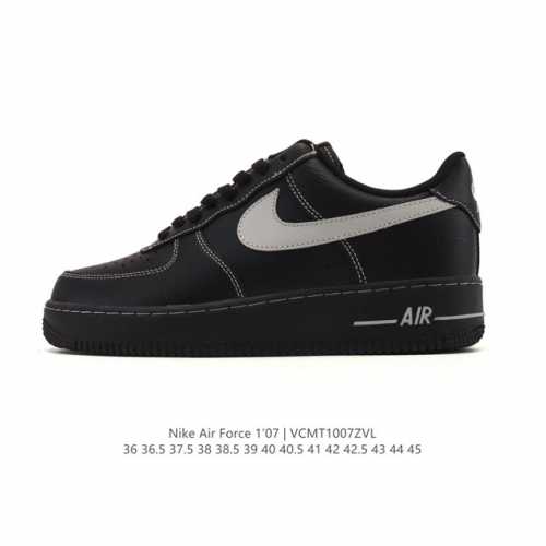 Company-grade Nike Air Force 1 '07 Low platform sneakers, featuring a thick sole